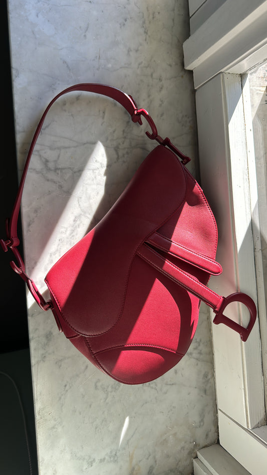 Dior Saddle Matte Bordeaux