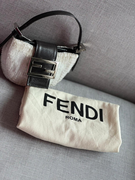 Vintage Embroidered Fendi Mini Croissant