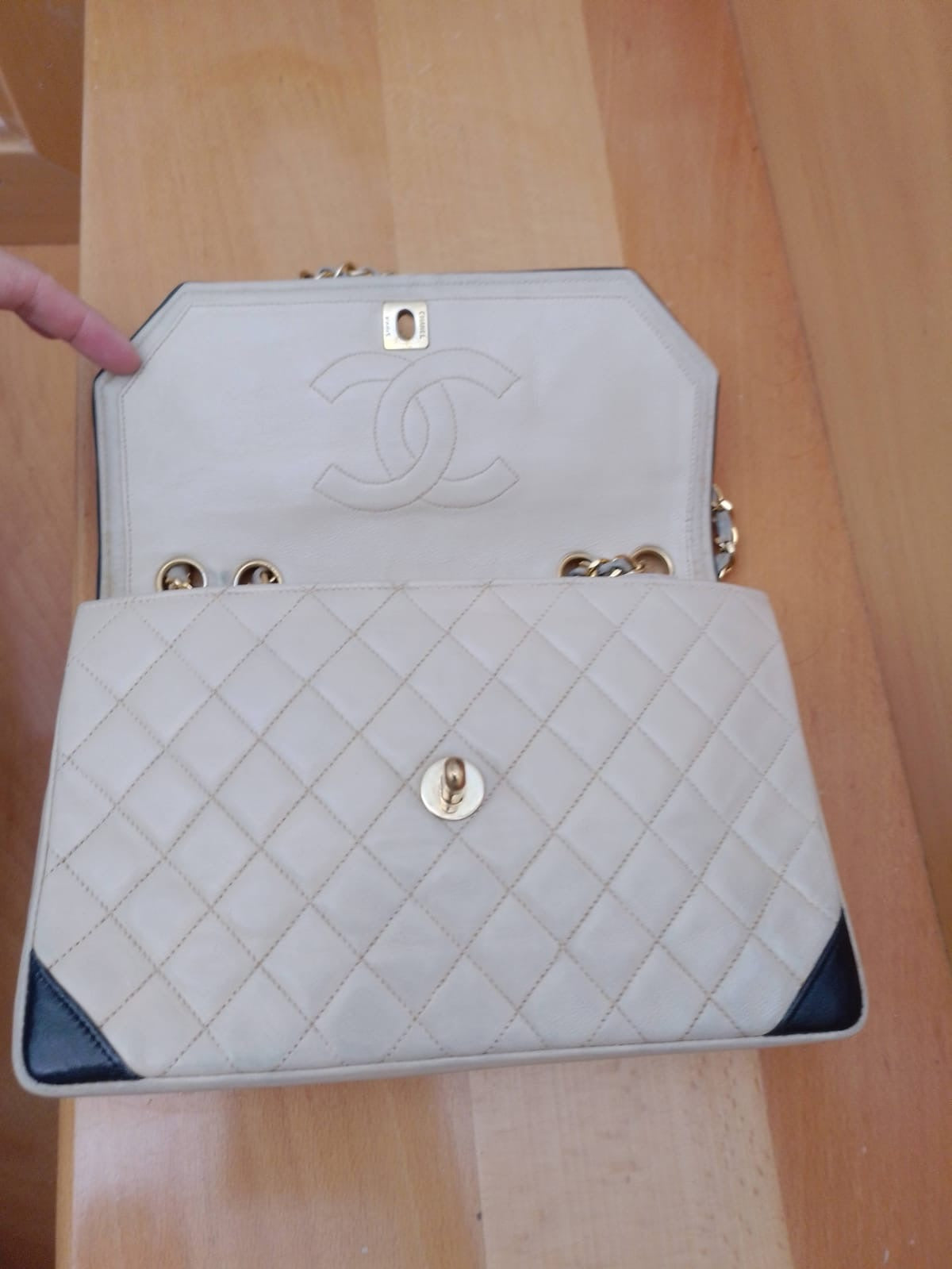 Chanel vintage Beige e blu