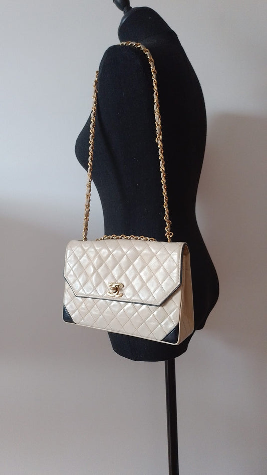 Chanel vintage Beige e blu