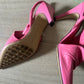 Bottega Veneta Asymmetric Sling Back pink