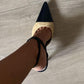 Vintage Bicolor Classic Slingback Chanel