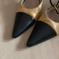 Vintage Bicolor Classic Slingback Chanel