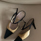 Vintage Bicolor Classic Slingback Chanel