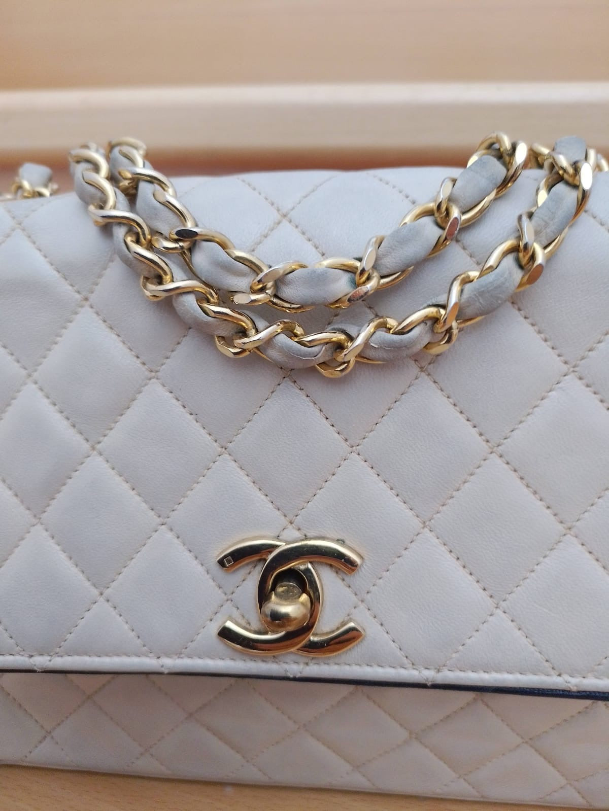 Chanel vintage Beige e blu