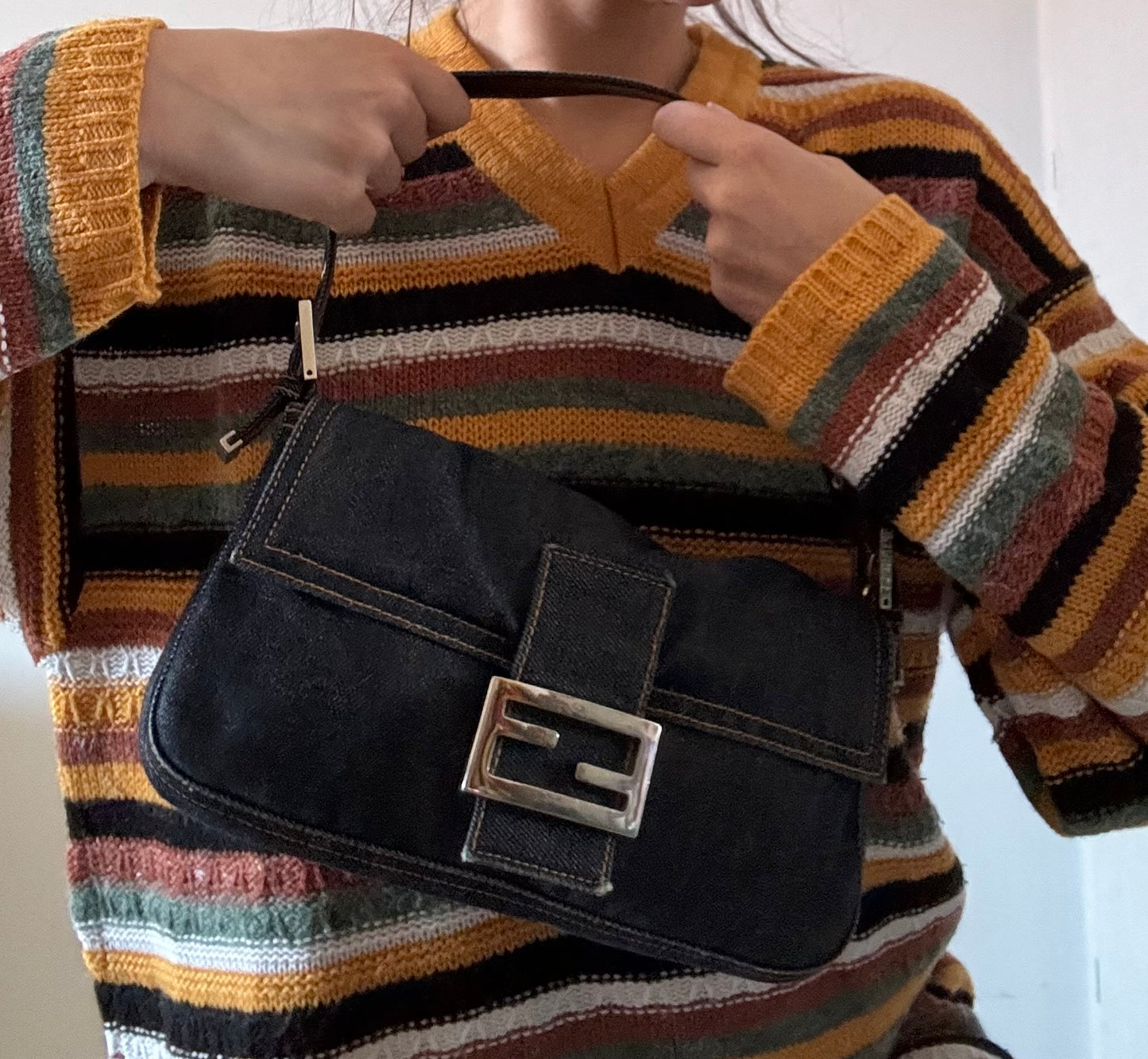 Vintage Fendi Baguette in Denim