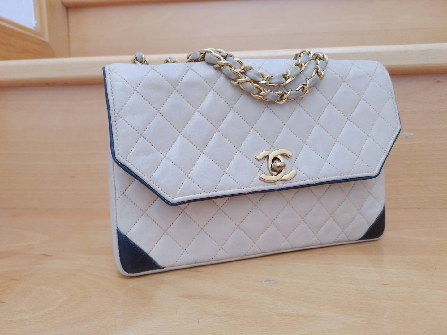 Chanel vintage Beige e blu