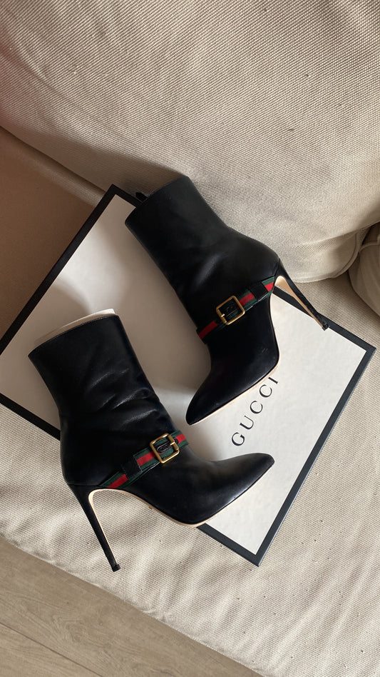 Stivaletto Gucci ankle boots nero in pelle