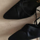 Vintage Slingback Chanel in satin nero