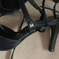 Vintage Slingback Chanel in satin nero