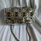 Chanel argento classic Flap cc laser cut metallic