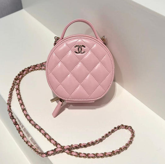 Chanel Pink Small Round bag