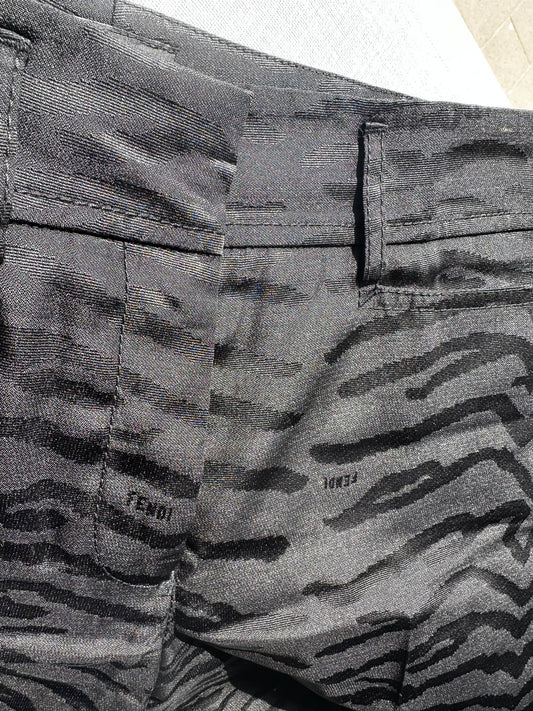 Pantaloni Fendi Vintage stampa zebra