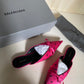 mules Balenciaga knife fucsia